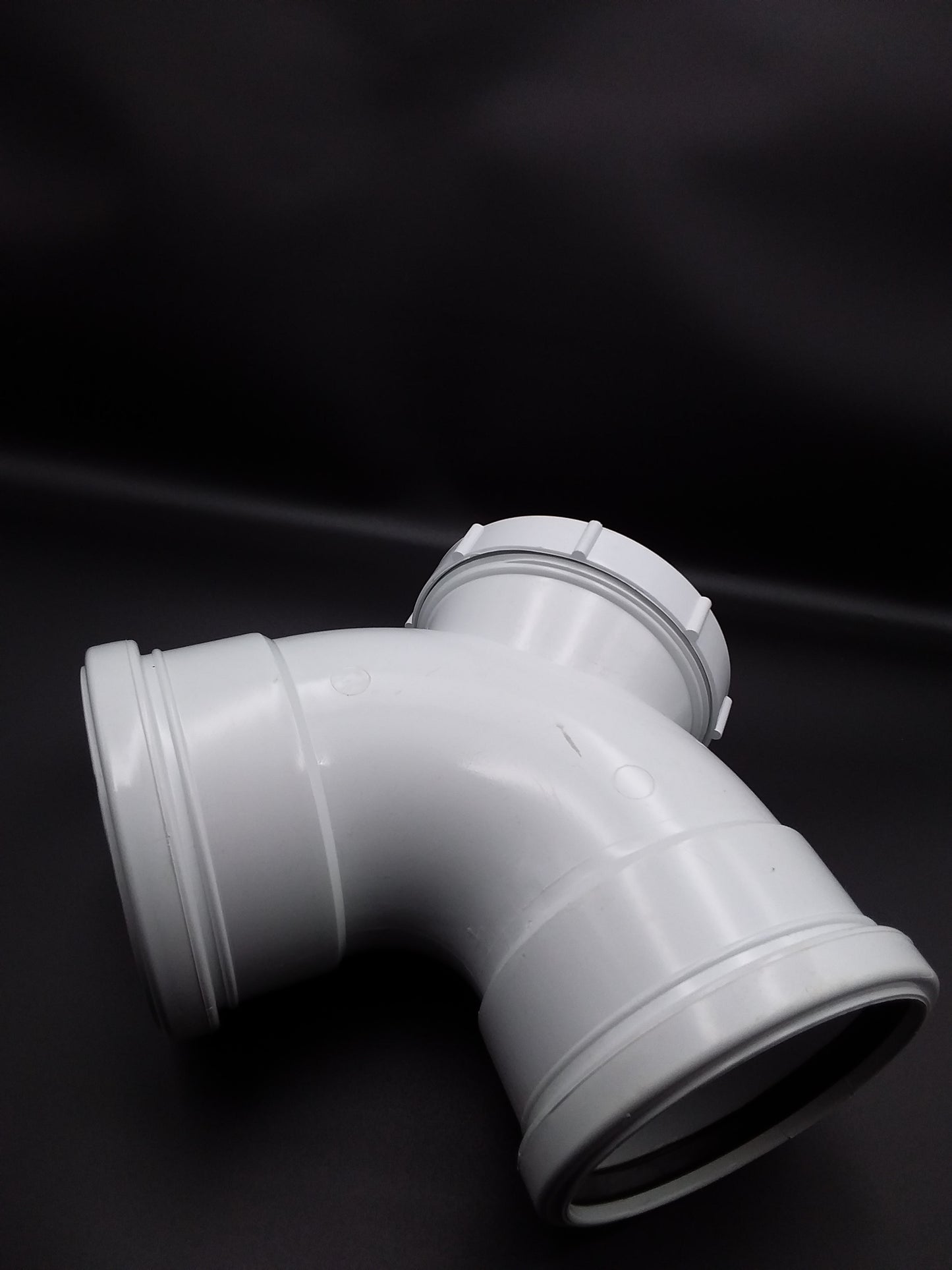 110mm double socket push fit access bend white for plumbing.