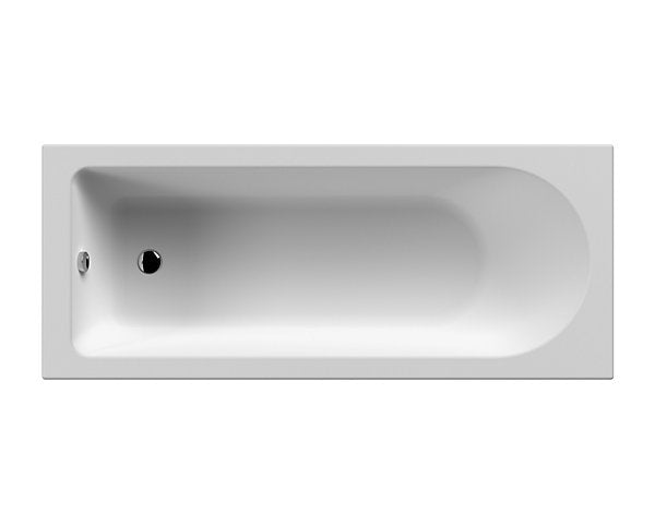 White acrylic rectangular bath tub 700 x 1700mm with legs.