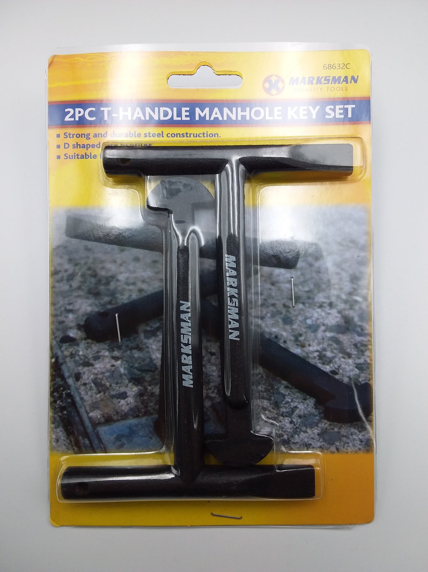 2Pc T-Handle manhole key set