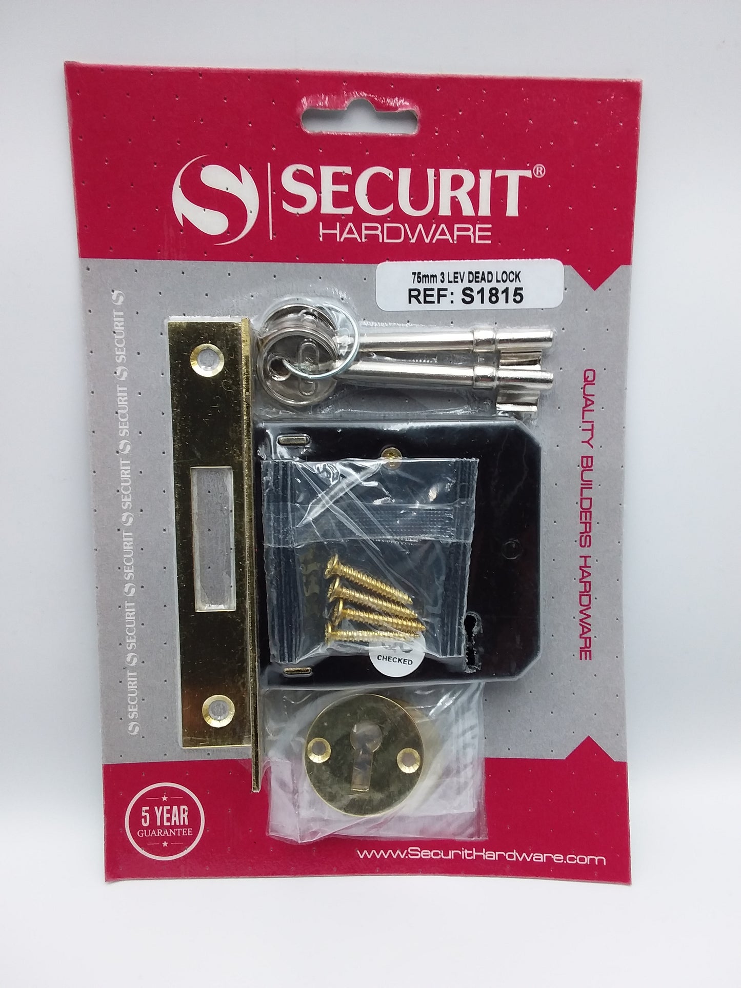 3 Lever dead lock 75mm