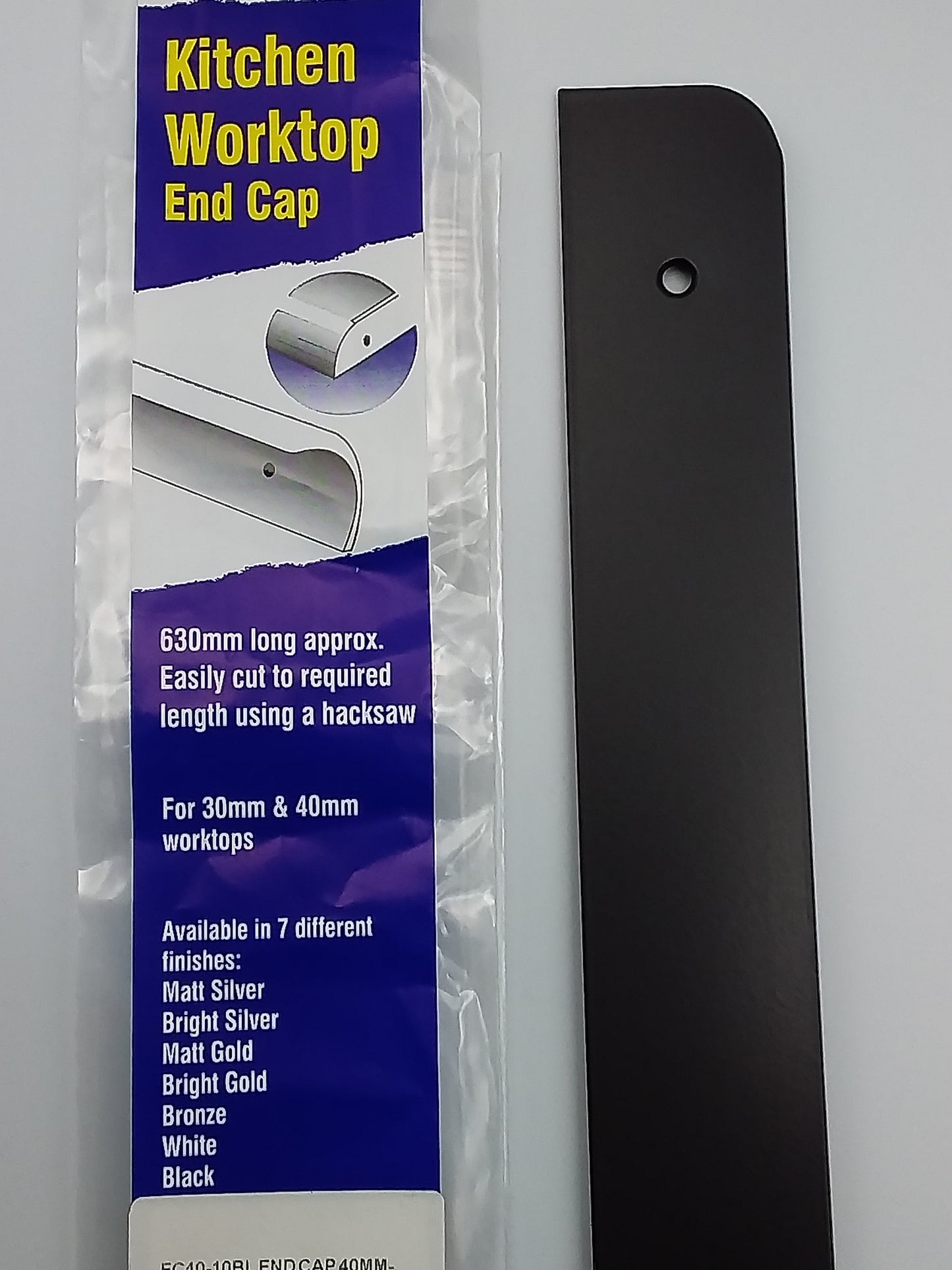 40mm Worktop end cap black