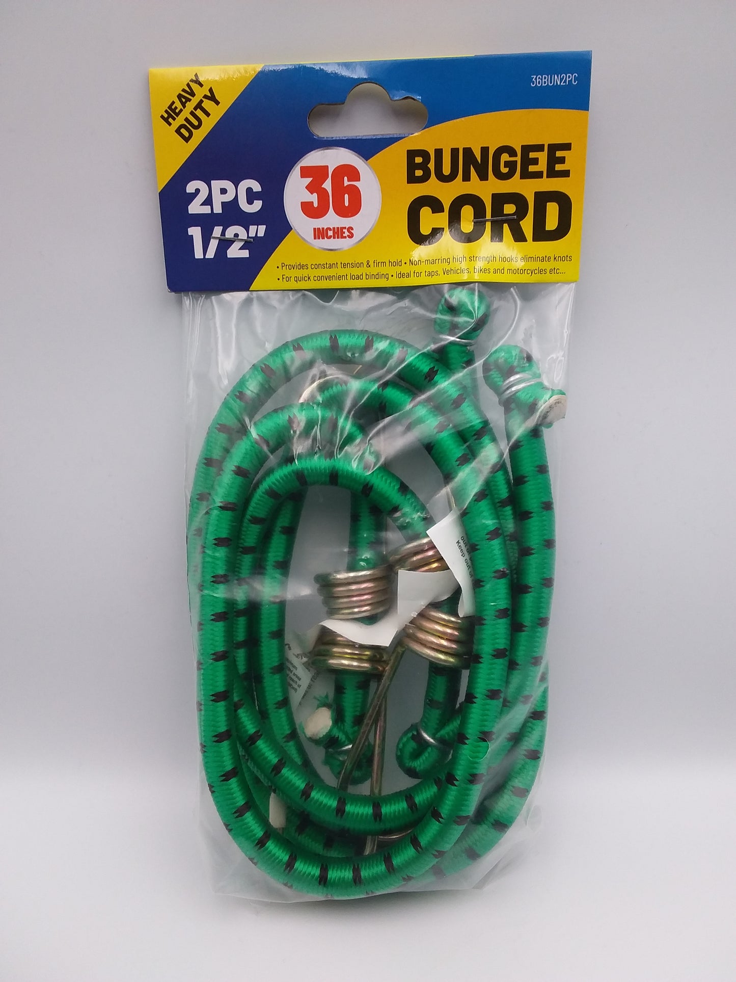 36" Bungee cord green Pk2