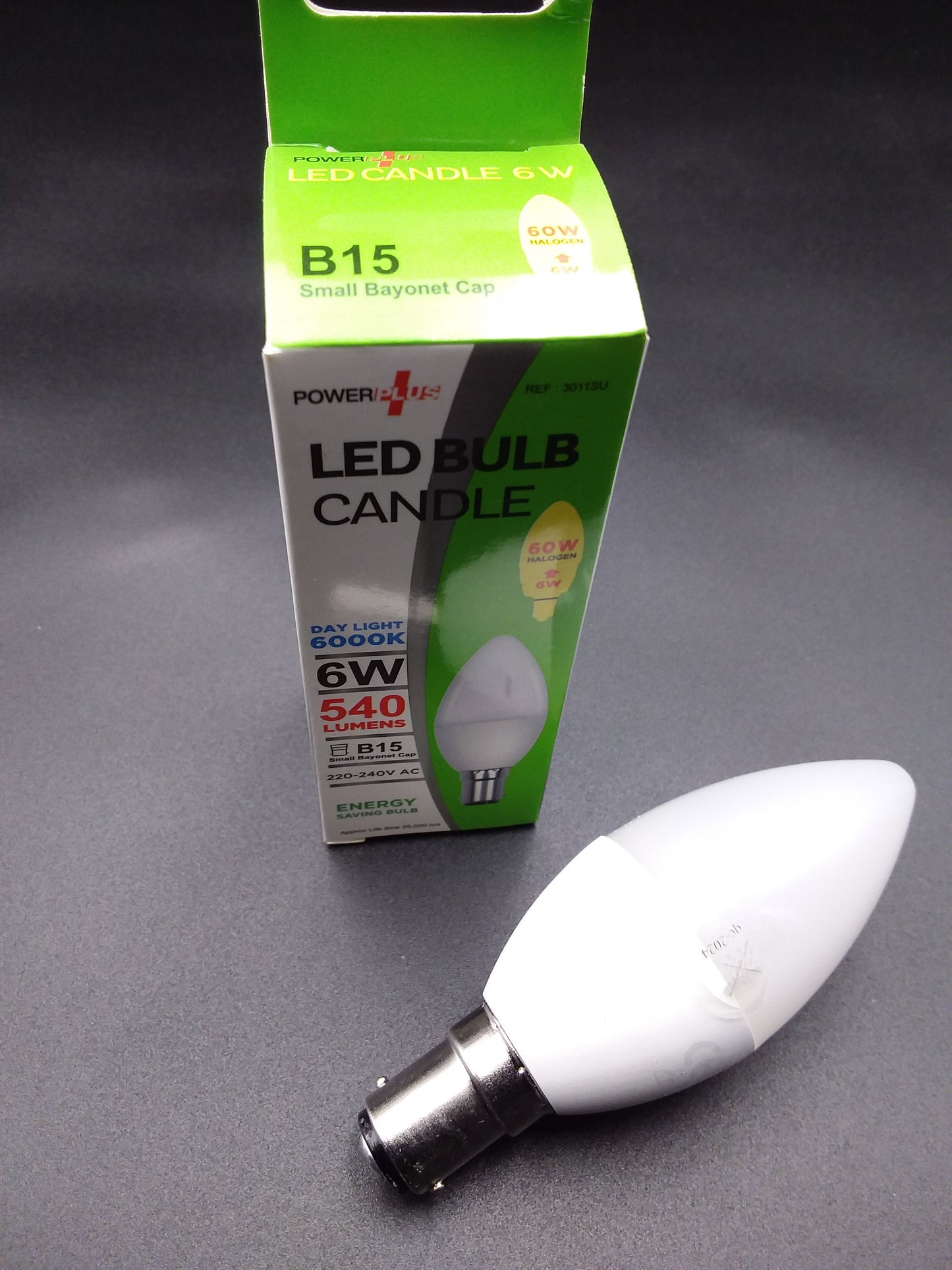 6W=60w/B15 LED candle bulb day light