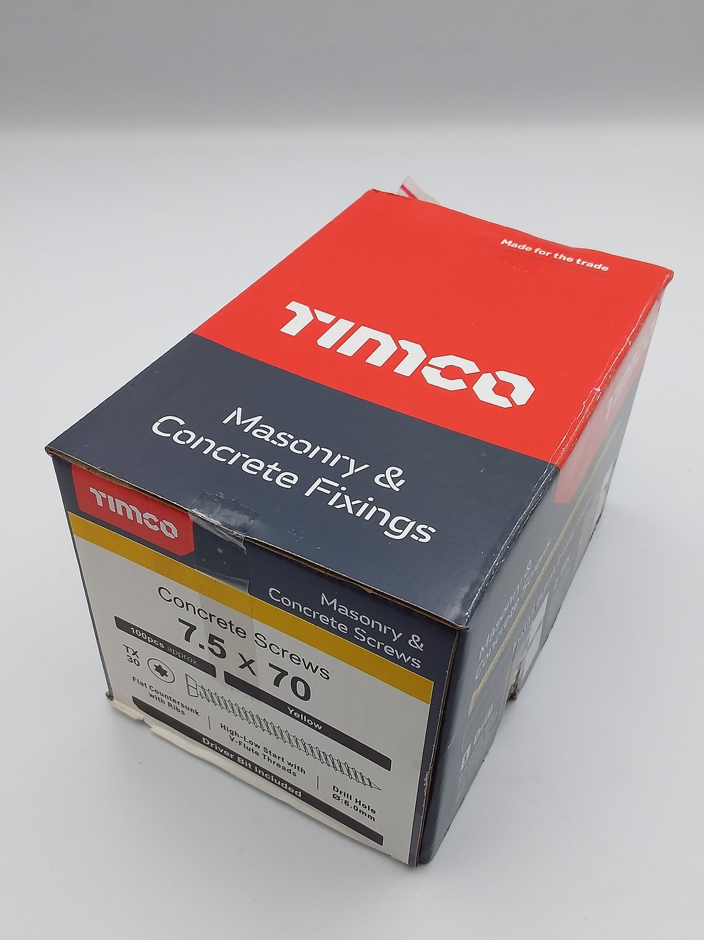 70mm Concrete screws Qty100