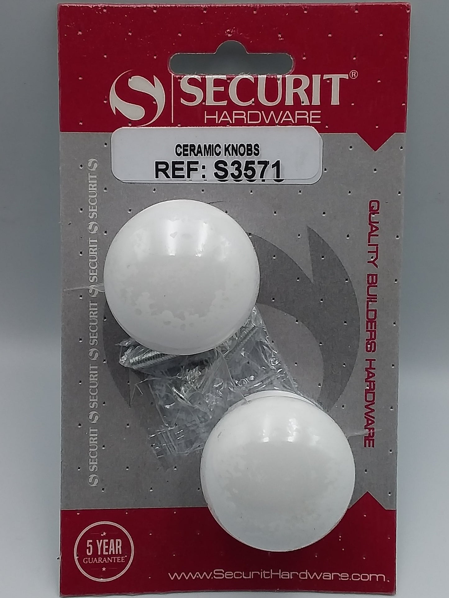 Ceramic knob white pk2