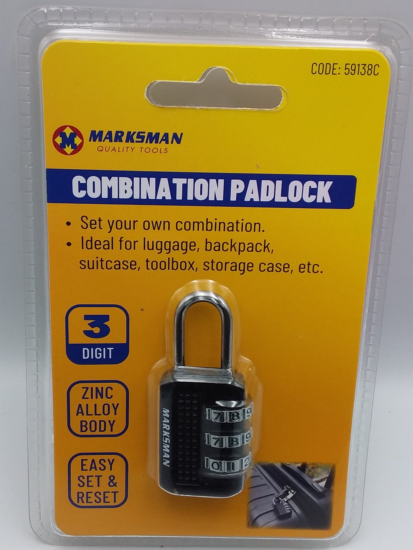 Combinations padlock 3-Digit