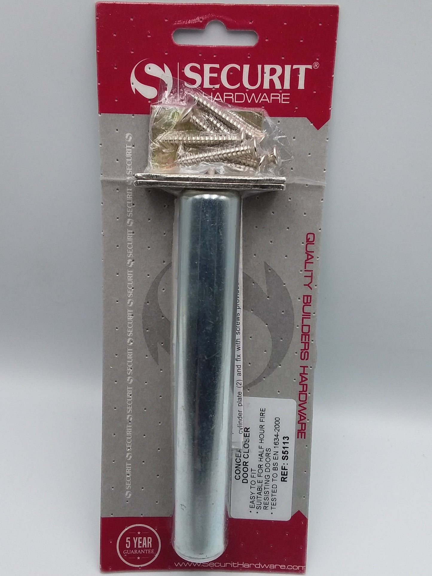 Concealed door closer silver 140mm