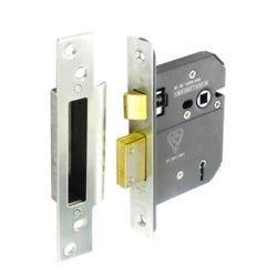 5 Lever sash lash lock silver (BS3621) with 2 keys