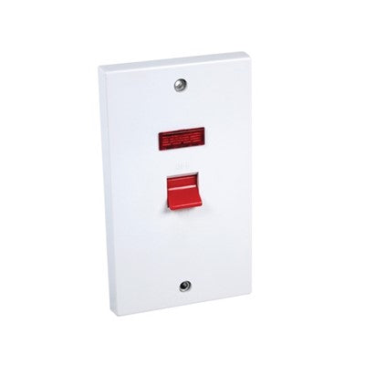 Cooker switch tall 45Amp white