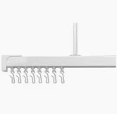 48" Ceiling support for shower rail white