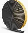 Foam draught excluder black 10mm x 5m