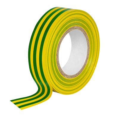 Elect tape green & yellow 19mm x 33m