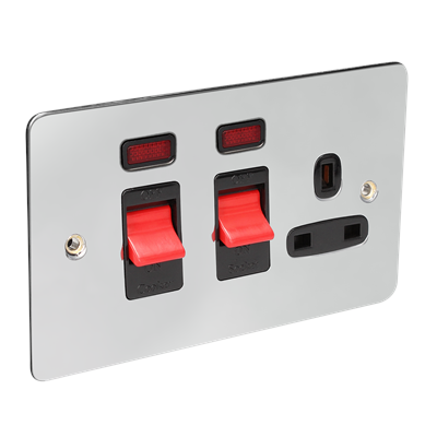2G Cooker socket flat c/b