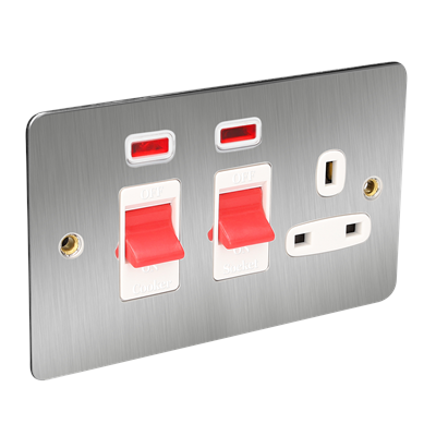 2G Cooker socket flat s/c/w