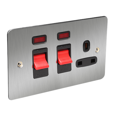 2G Cooker socket flat s/c/b