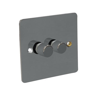 2G 2w Push dimmer flat nickl black