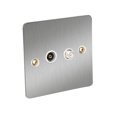 TV/Sat socket flat s/c/w