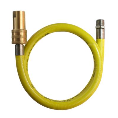 1/2" Gas hose yellow with connector 1.25mt