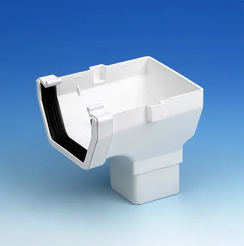 H/square stop end outlet whi