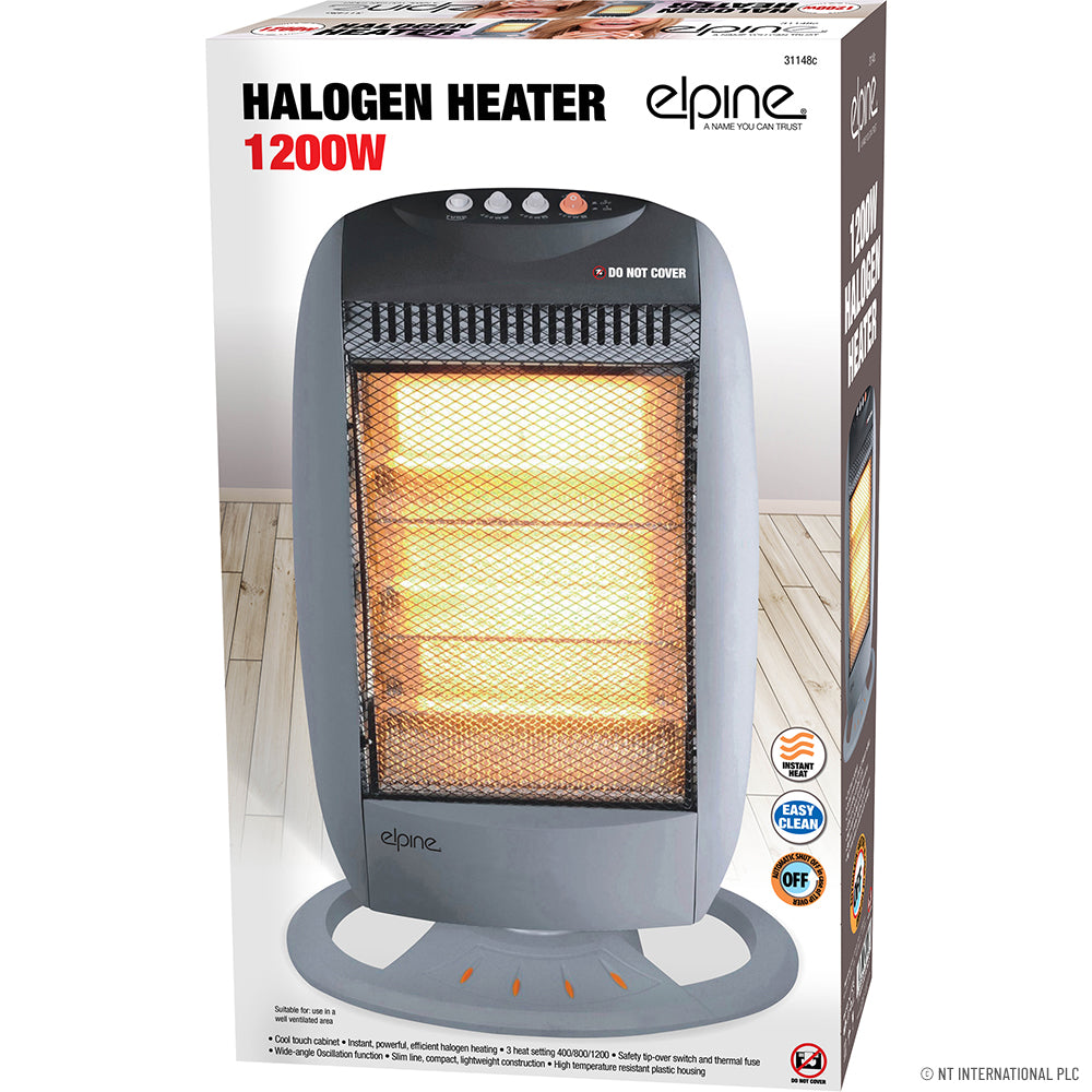 1200W Halogen heater with 3 settings