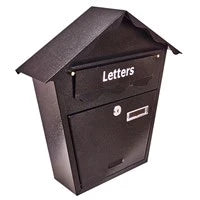 Letter/post box steel black