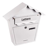 Letter/bost box steel white