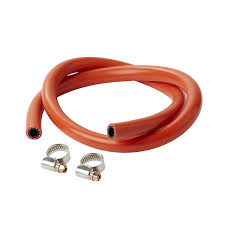 Miscro gas hose with 2 x clips 1.5mt