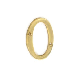 Door no 0 brass 75mm