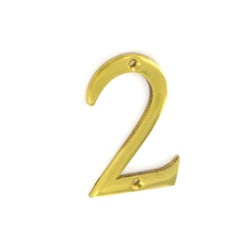 Door no 2 brass 75mm