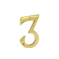 Door no 3 brass 75mm