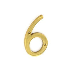 Door no 6 brass 75mm