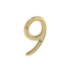 Door no 9 brass 75mm