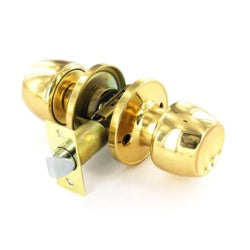 Passage knob set brass