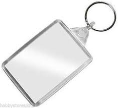 Photo holder key ring