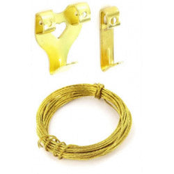 Picture hooks & wire brass 3.5M
