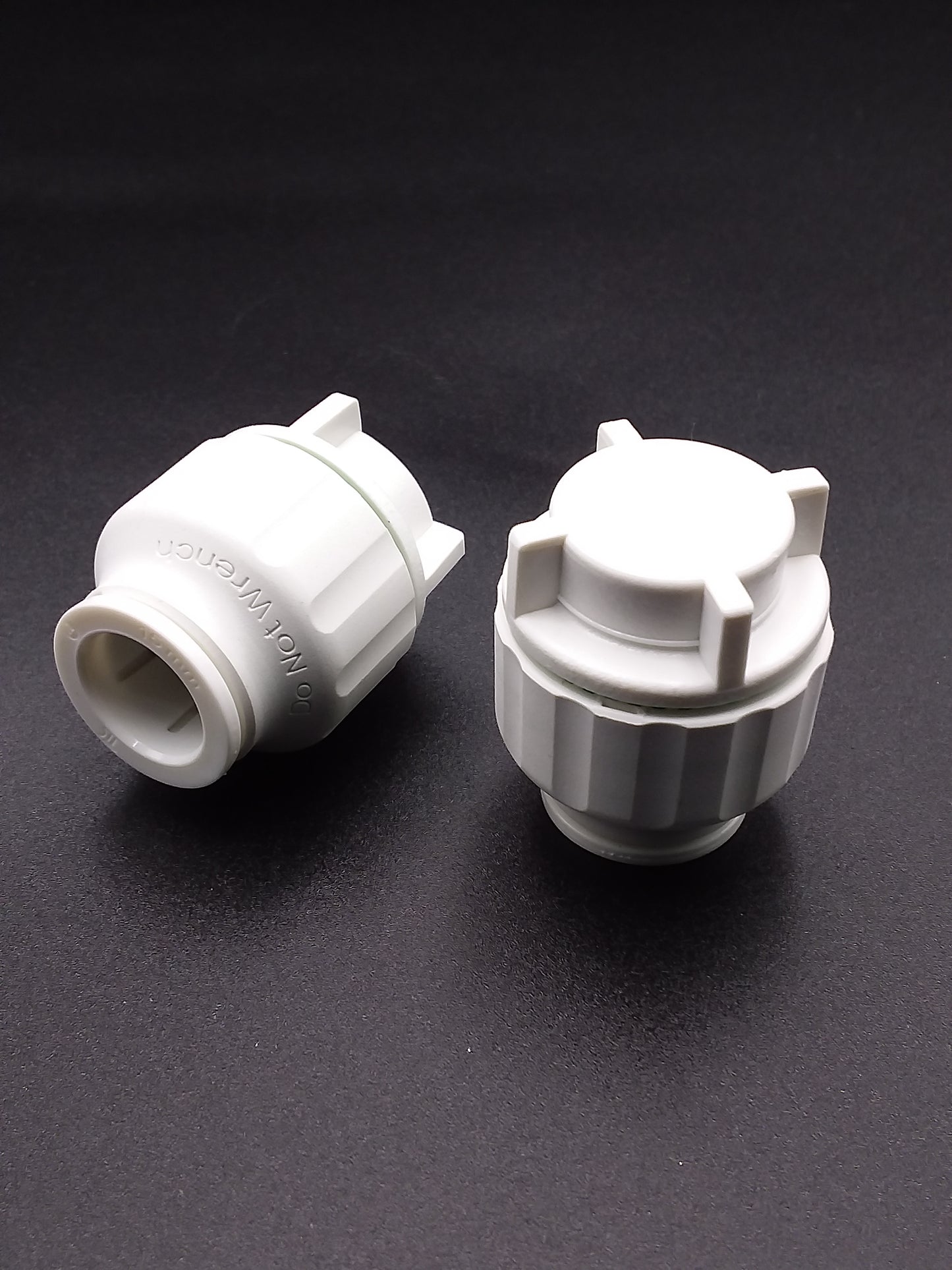Push fit stop caps designed for plumbing.