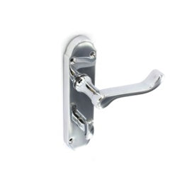 Sharp bathroom handle chrome