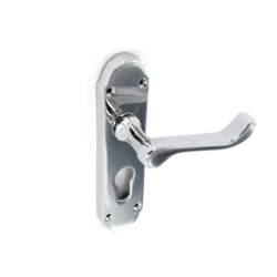Sharp euro lock handle chrome