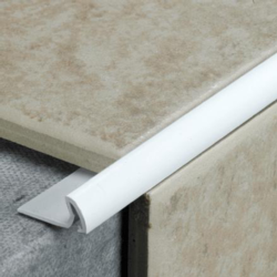 Tile trims 7mm round edge white (Store pick-up only)