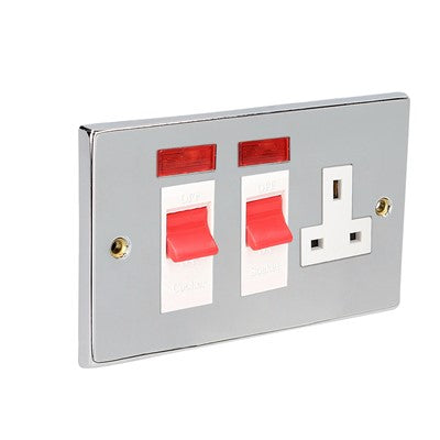 2G Cooker socket neon c/w
