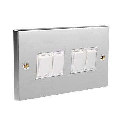 4G 2W switch satin chrome white