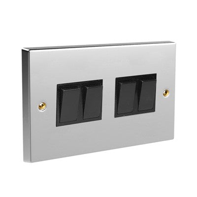 4G 2w switch chrome black