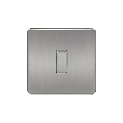 1G 2w switch flat satin chrome