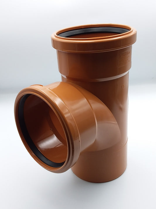110mm double socket orange push fit underground branch pipe connector for plumbing.