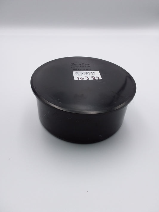 110mm black push fit end cap.