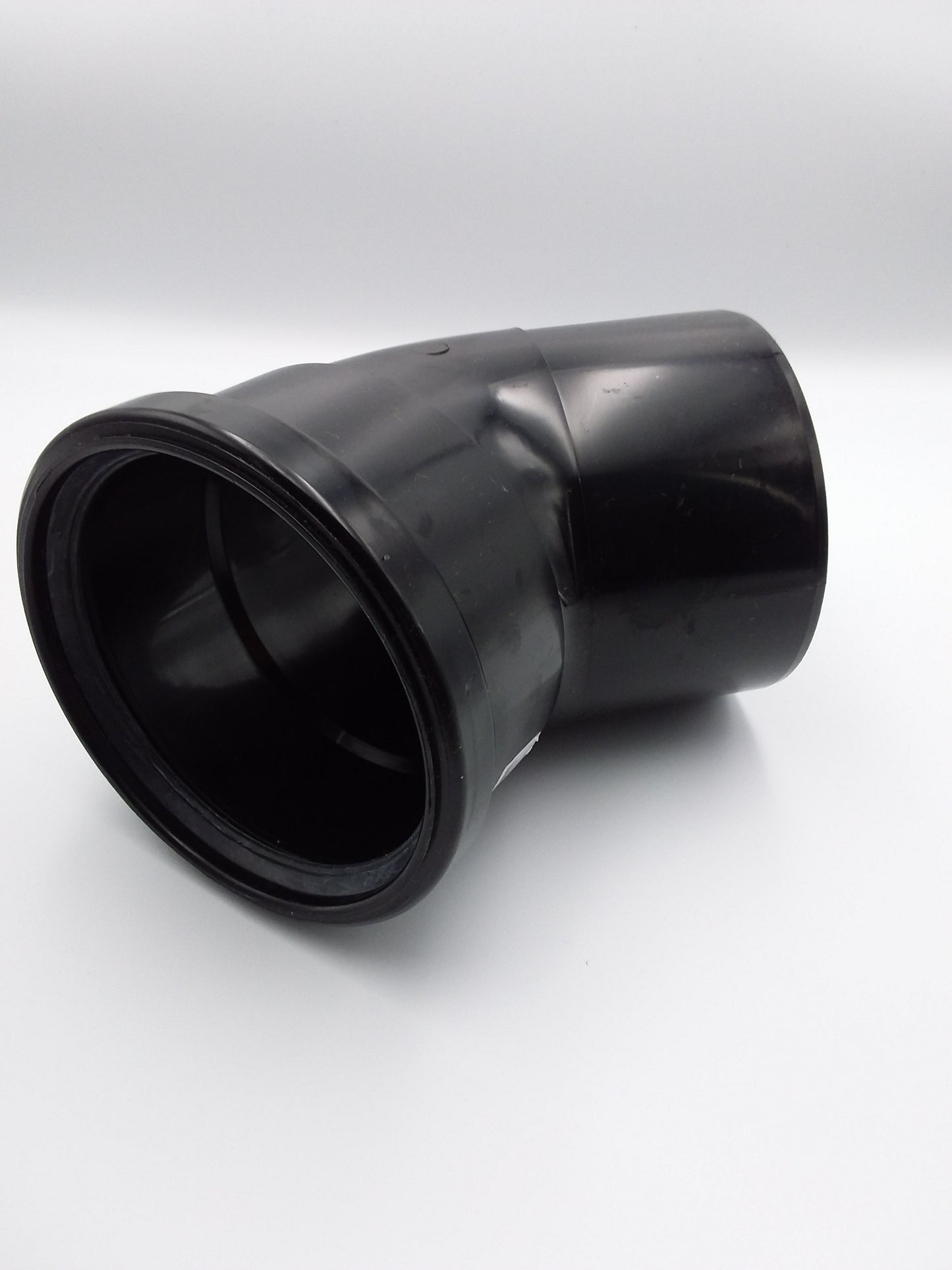 110mm  black S/Socket 45deg push fit bend for plumbing.