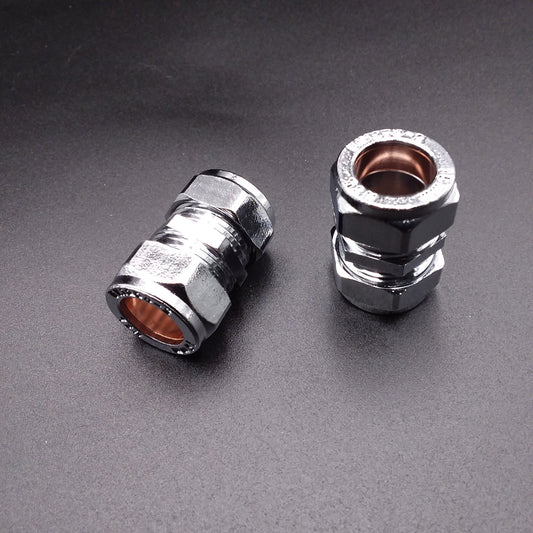 15mm Compression chrome couplig qty1