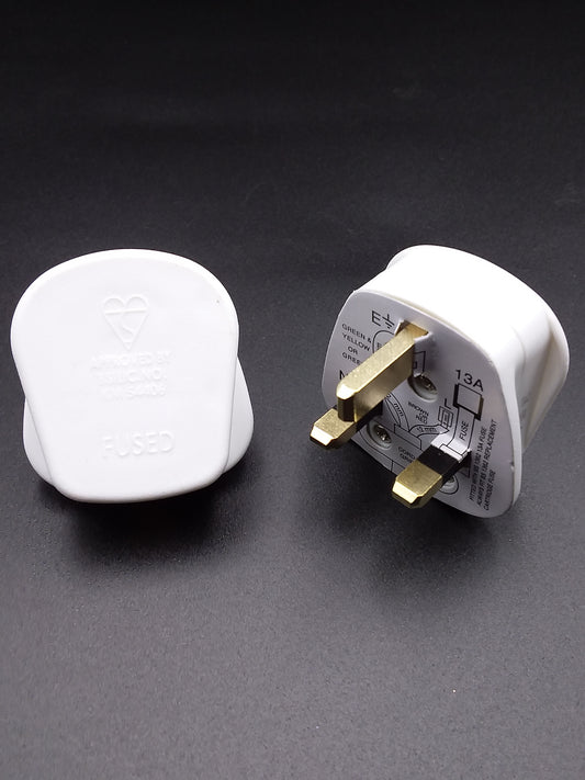 13Amp Plug top white qty1