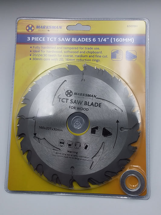 160mm TCT Saw blade Pk3