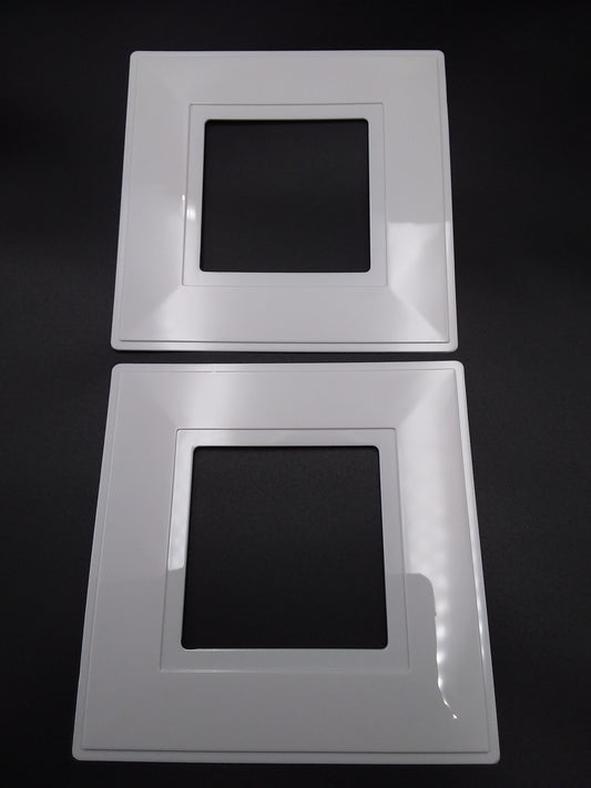 1Gang finger plate white qty 2